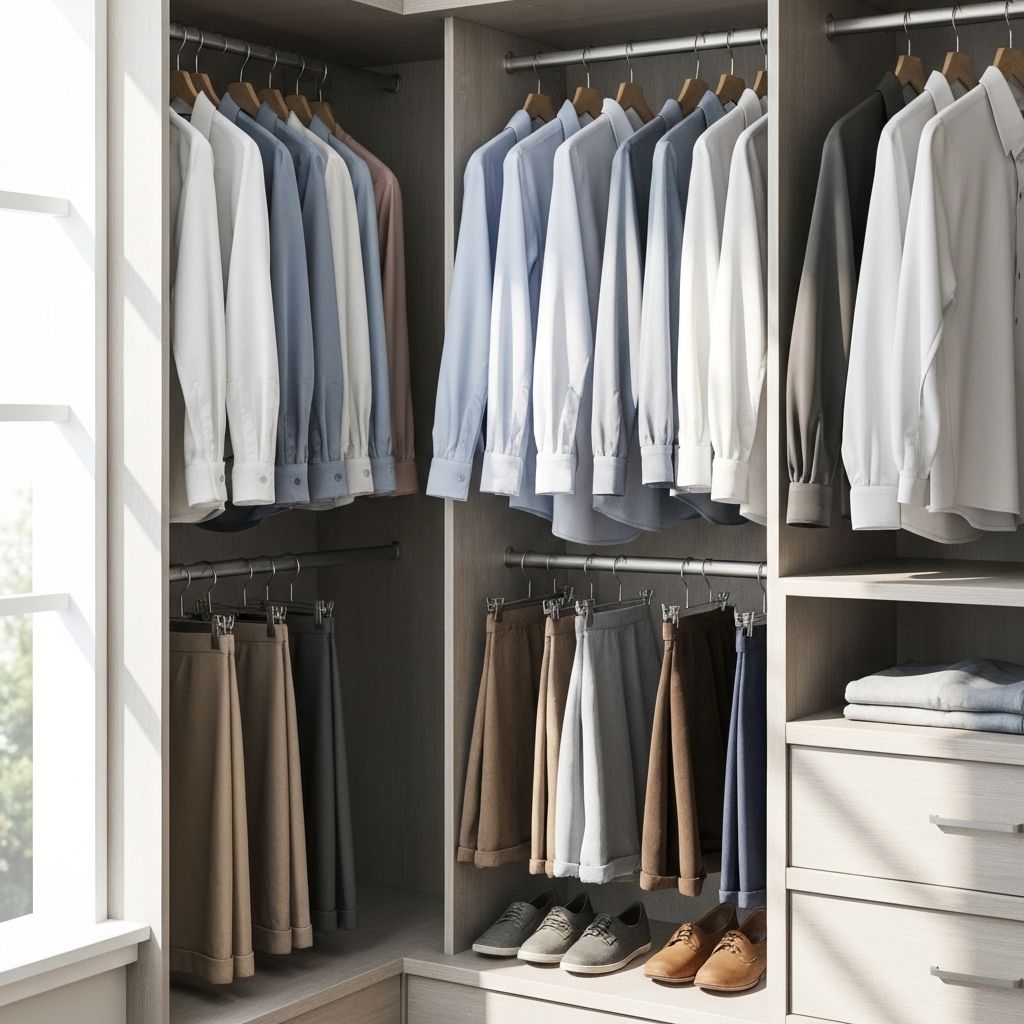 クローゼット内の衣類